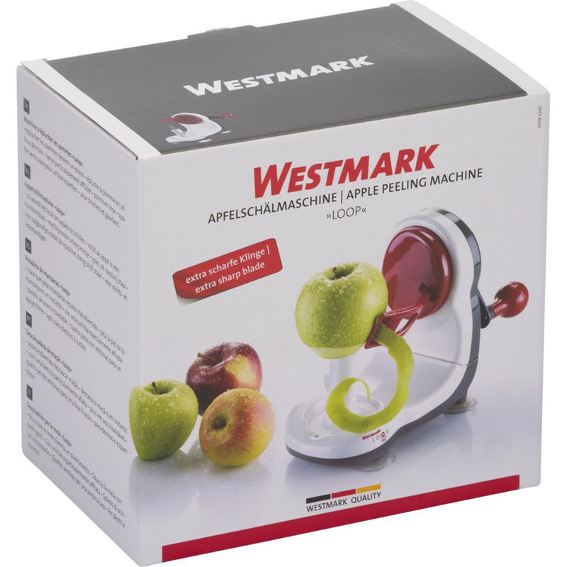 Afbeelding laden in galerijviewer, Westmark appelschilmachine, kunststof roestvrij staal, loop, wit donkergrijs rood, 97082260
