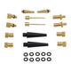 Dunlop ventiel adapter set 14-delig - verloopnippels voor fiets auto bal - geschikt voor presta schrader ventiel - inclusief opbergdoos en rubber ringen