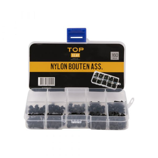 Topgear nylon bouten ass. 160-delig