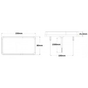 Afbeelding laden in galerijviewer, Ac hterlicht led basic 150x80x21.5 mm.
