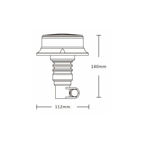 Pic zwaailamp led 12-24v o pro