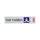 Bord alulook hier melden - 165x44 mm zelfklevend.