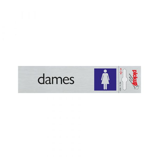 Bord alulook dames - 165x44 mm zelfklevend.