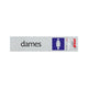 Bord alulook dames - 165x44 mm zelfklevend.