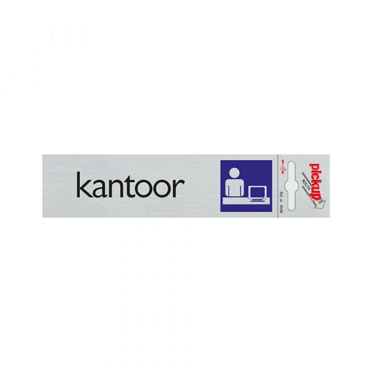 Bord alulook kantoor - 165x44 mm zelfklevend.