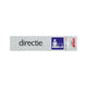 Bord alulook directie - 165x44 mm zelfklevend.