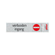 Pickup route alulook 165x44 mm - verboden ingang