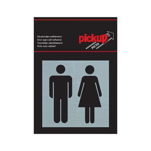 Pickup route alulook alu picto 80x80 mm - toiletten
