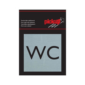 Pickup route alulook alu picto 80x80 mm - wc (toilet)