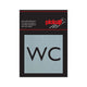 Pickup route alulook alu picto 80x80 mm - wc (toilet)