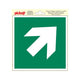 Sticker vluchtweg pijl schuin - 200x200 mm.