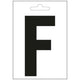 Nautic letter f zwart 100 mm.