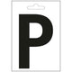 Nautic letter p zwart 100 mm.