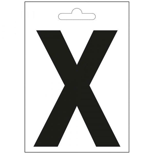 Nautic letter x zwart 100 mm.