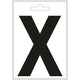 Nautic letter x zwart 100 mm.