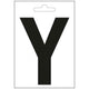 Nautic letter y zwart 100 mm.