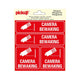 Pickup sticker camerabewaking - 150x150 mm 4 stuks.