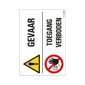 Bord gevaar toegang verboden - 230x330 mm.