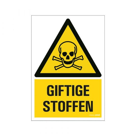 Bord giftige stoffen - 230x330 mm.