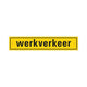 Bord werkverkeer incl. zuignapjes - 80x400 mm reflectieklas.