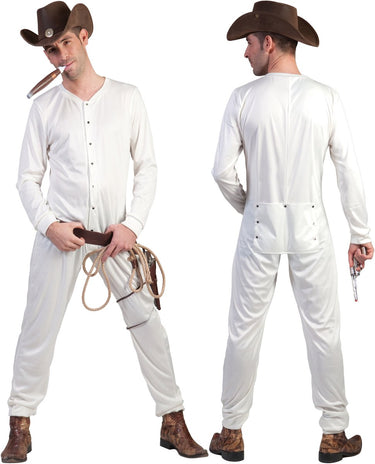 Vegaoo cowboy ondergoed kostuum voor volwassenen - verkleedkleding - m l