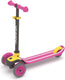 Chillafish kinderstep 3 jaar met drie wielen - roze geel - lichtgewicht step meisjes met afneembaar stuur en voetrem - aanpasbaar in hoogte - leun-om-te-sturen - extra grip handgrepen - model scotti
