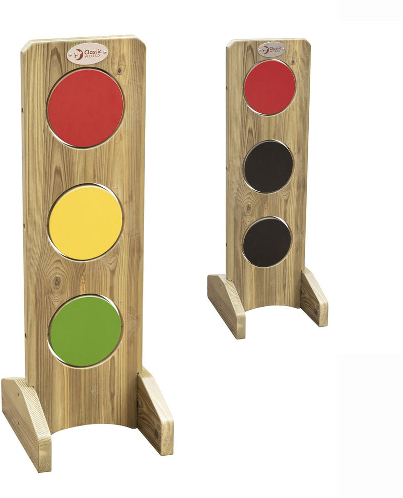 Afbeelding laden in galerijviewer, Classic world houten verkeerslicht educatief speelgoed verkeersregels.
