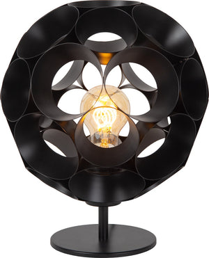 Lucide hannelore - tafellamp - ø 25 cm - 1xe27 - zwart