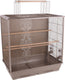 Flamingo volière parkietenkooi ibis taupe – ruime vogelkooi met zitstokken, eetbakjes dakopening – 78x48x81,5 cm