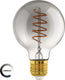 Eglo led lamp - e27 - ø 8 cm - g80 - smoke - 2000k - dimbaar
