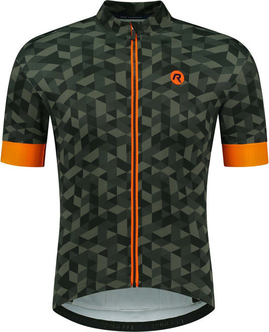 Rogelli rubik fietsshirt - korte mouwen - heren - groen, oranje - maat s