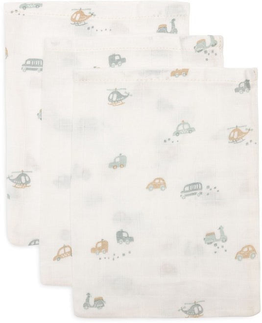 Jollein hydrofiel washandje 15x20cm on the go (3pack)