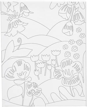 Creativ company schildercanvas met print bloemenschaal 24x30 cm