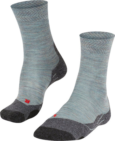 Falke tk2 melange anti-blaar dik wol functioneel materiaal wandelsokken dames blauw - maat 41-42