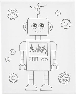 Creativ company schildercanvas met print robot, 24x30 cm