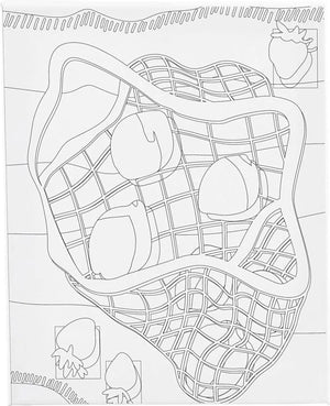 Creativ company schildercanvas met print citrusvruchten 24x30 cm