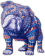 Engelhart houten puzzel bulldog – 159 unieke puzzelstukjes – a3 formaat grote houten legpuzzel – dieren puzzelspel – compact maar uitdagend denkspel – inclusief opbergetui –