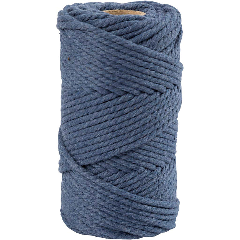 Afbeelding laden in galerijviewer, Creativ company macrame koord blauw, 55m

