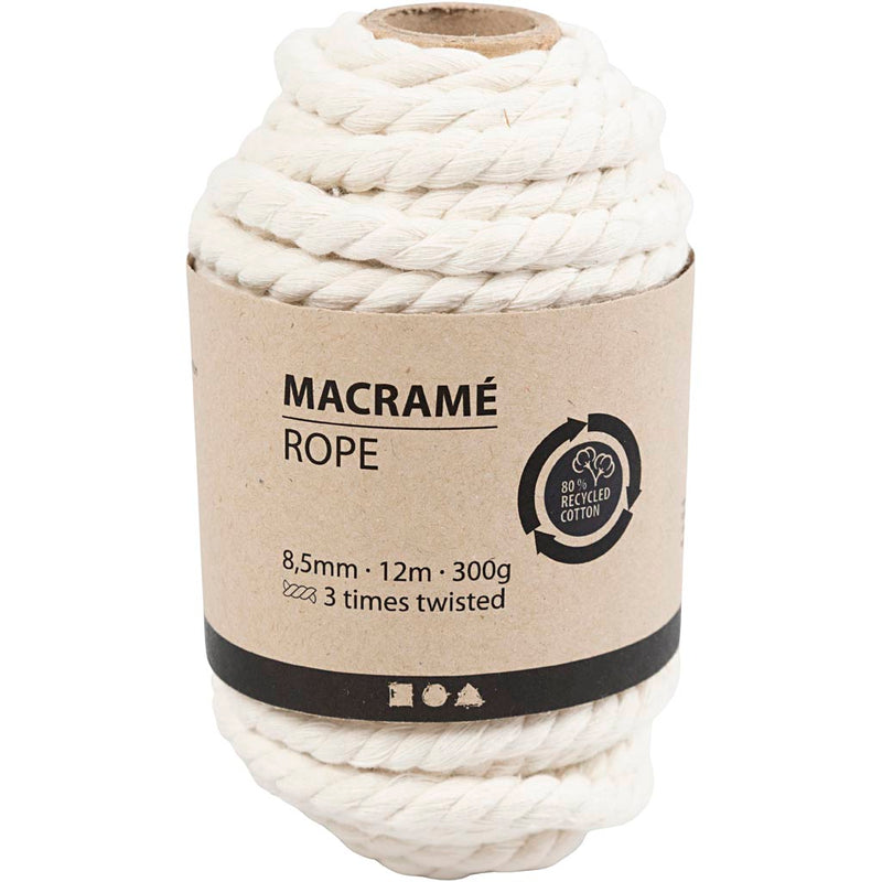 Afbeelding laden in galerijviewer, Creativ company https: www.cchobby.nl macrametouw-l-12-m-d-8-5-mm-off-white-300-gr-1-rol
