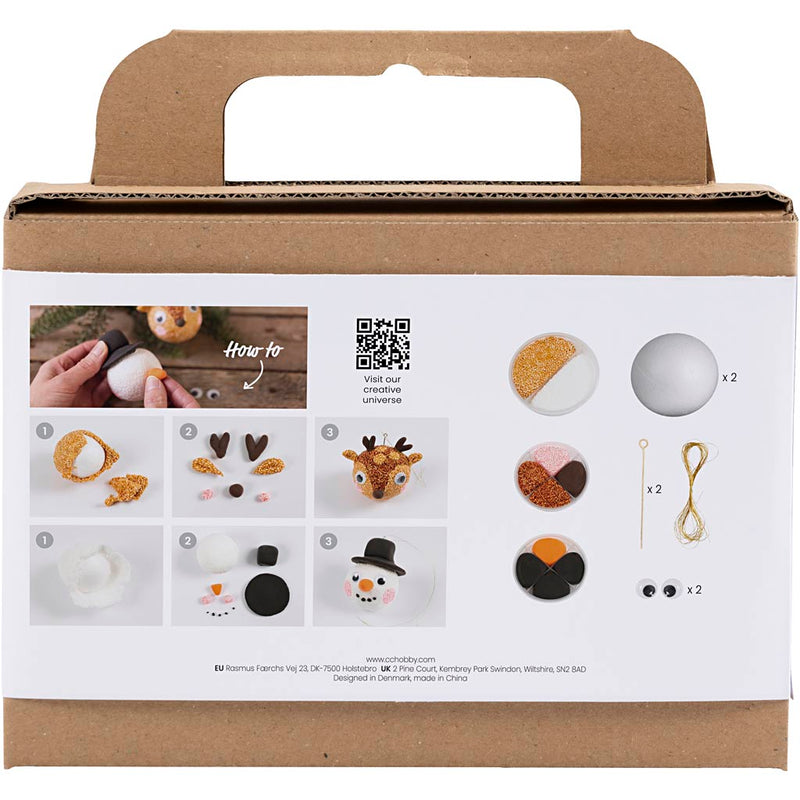 Afbeelding laden in galerijviewer, Creativ company mini hobbyset kerstballen
