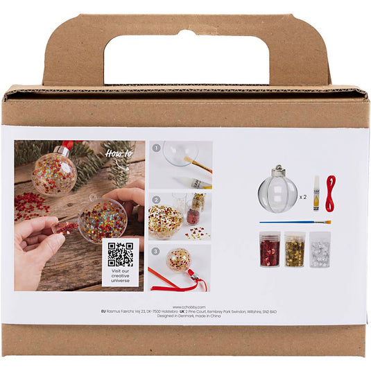 Creativ company mini hobbyset kerstballen pailletten