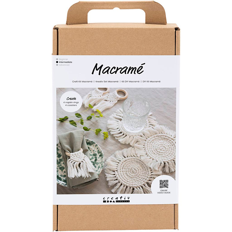 Afbeelding laden in galerijviewer, Https: www.cchobby.nl hobbyset-macrame-tafeldecoratie-off-white-1-doos
