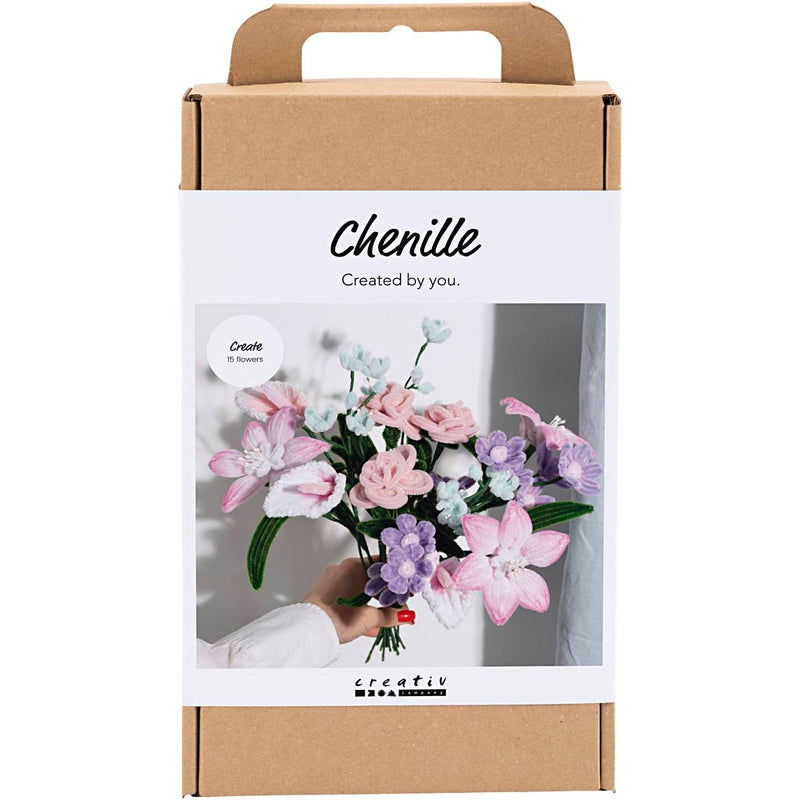 Afbeelding laden in galerijviewer, Creativ company https: www.cchobby.nl hobbyset-bloemen-van-chenilledraad-bloemen-pastelkleuren-1-doos
