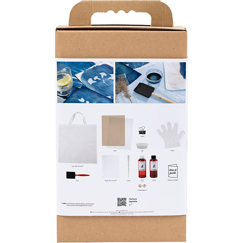 Afbeelding laden in galerijviewer, Https: www.cchobby.nl hobbyset-cyanotypie-textiel-blauw-1-doos
