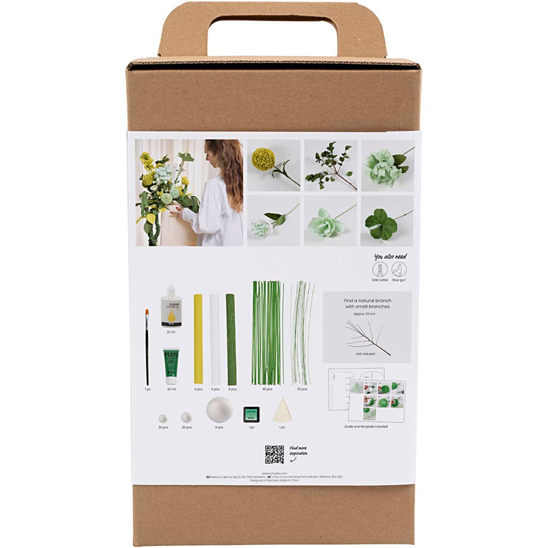 Afbeelding laden in galerijviewer, Https: www.cchobby.nl maxi-hobbyset-crepepapier-bloemenboeket-lichtgroen-donkergroen-pastel-groen-wit-1-doos

