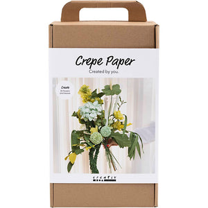 Https: www.cchobby.nl maxi-hobbyset-crepepapier-bloemenboeket-lichtgroen-donkergroen-pastel-groen-wit-1-doos