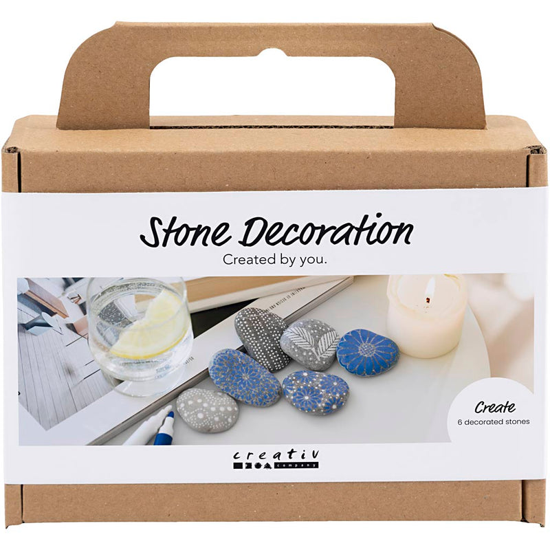 Afbeelding laden in galerijviewer, Creativ company mini hobbyset steendecoratie blauw
