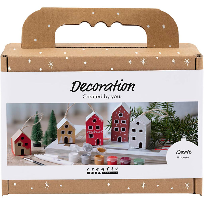 Afbeelding laden in galerijviewer, Creativ company mini hobbyset decoratie huizen kerst kleuren
