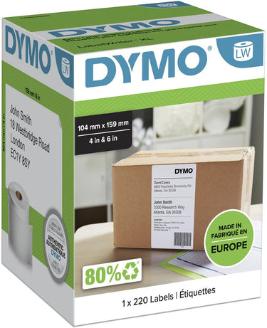 Dymo etiket groot lw4xl 220 104x159mm