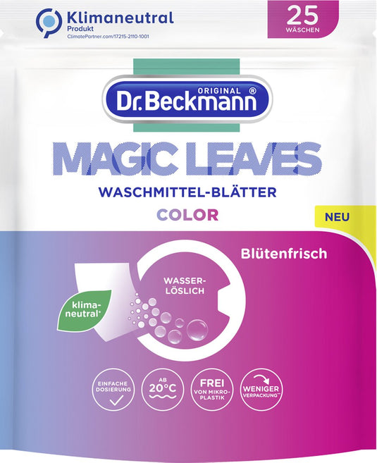 Dr. beckmann magic leaves color - wasmiddel bladen - milieuvriendelijk